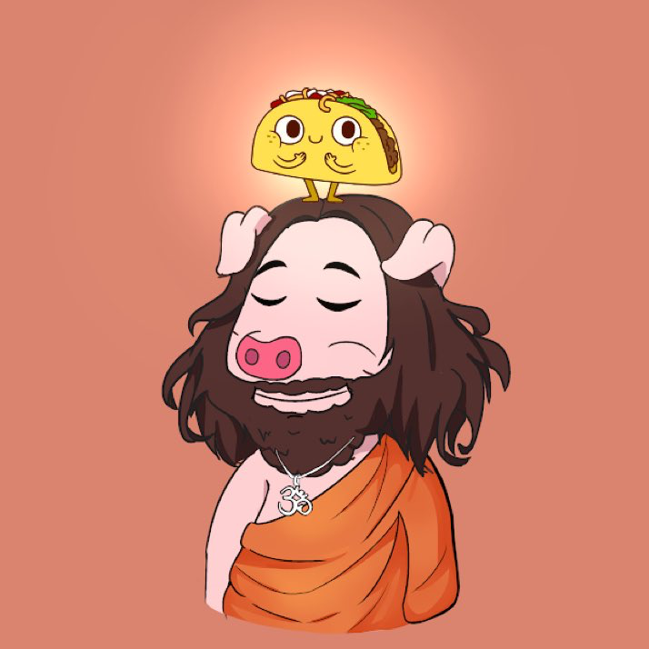 Thank you to <a href="/AoiKotori7/">Aoi Kotori</a> for helping me with THIS:

<a href="/TacoTribeNFTs/">Taco Tribe</a> x Kosher Pig

1/1 Collab. Interested for .03 Eth or $50 Venmo or PayPal? 

Oink in my DMs!