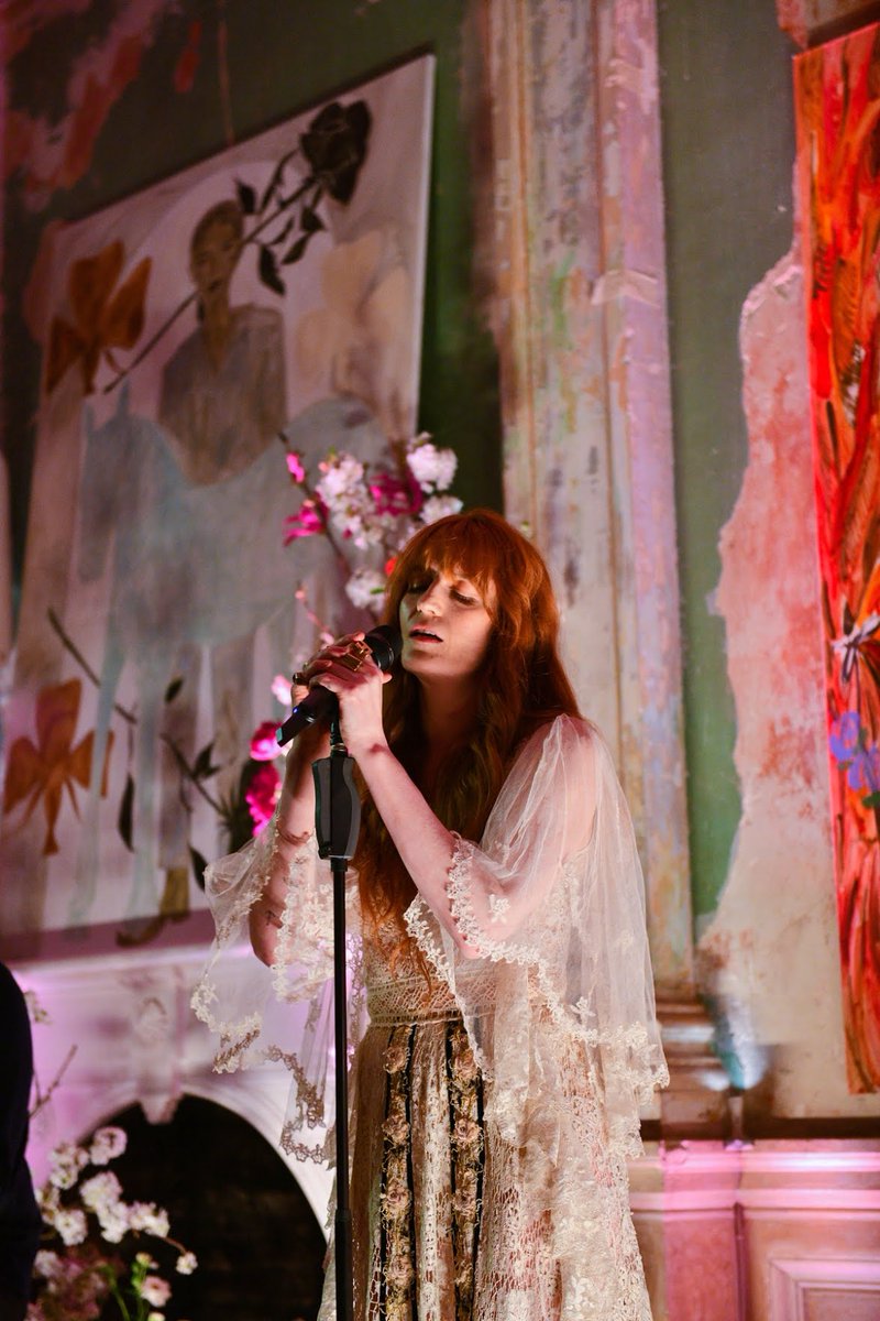 welcharchive's tweet photo. florence performing at the dance fever album celebration party https://t.co/AURA2c2Gre