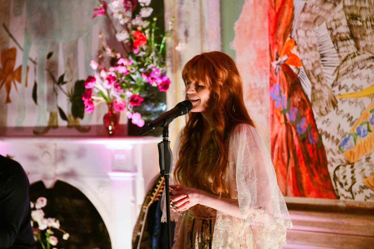 welcharchive's tweet photo. florence performing at the dance fever album celebration party https://t.co/AURA2c2Gre