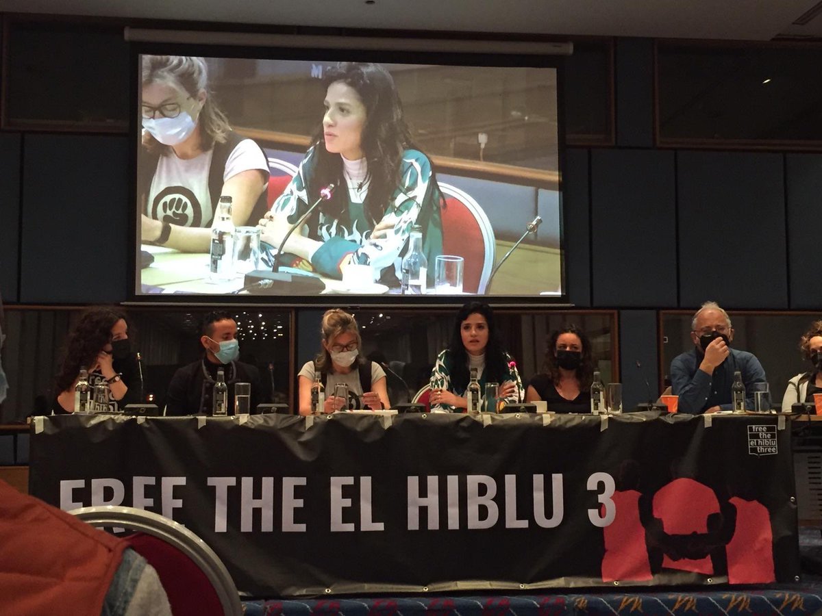 "We don’t want to hear another story of people on the move and activists being criminalised and sent to jail. Speak up, speak loud, we don’t have more time. We need actions, not words!” <a href="/SarahMardini44/">Sarah Mardini</a> at the #Elhiblu3 Freedom Conference.