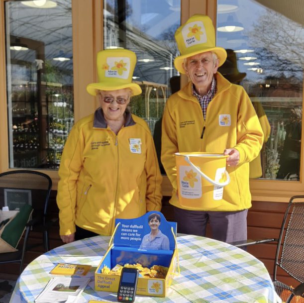 It’s our wonderful @mariecurieuk #Woodbridge Fundraising Group’s second day of collections at @Notcuttsuk #Suffolk! The lovely June & Michael are with you again today! #GreatDaffodilAppeal #donate #volunteers #thankyou 🙏💛🙏