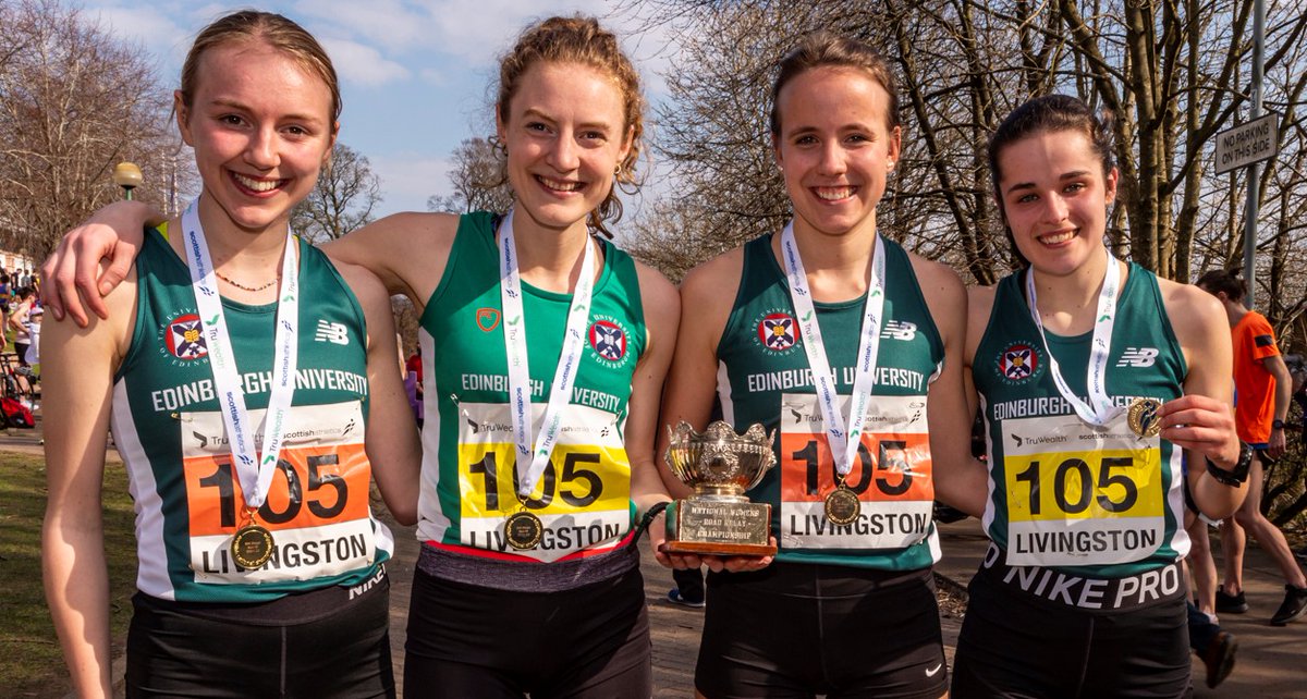 scotathletics's tweet photo. LIVINGSTON
#TruWealthRoad 
Congrats to our Senior Women's champions National Road Relays @EUHareHounds 
📷 @Bobby_ThatOneMo 
@MARKNIX0N @EdinburghUni @UoESport @HannahA___x  @edinburghsport @ScotWomenSport @SALChiefExec https://t.co/YCrjYg3wq8