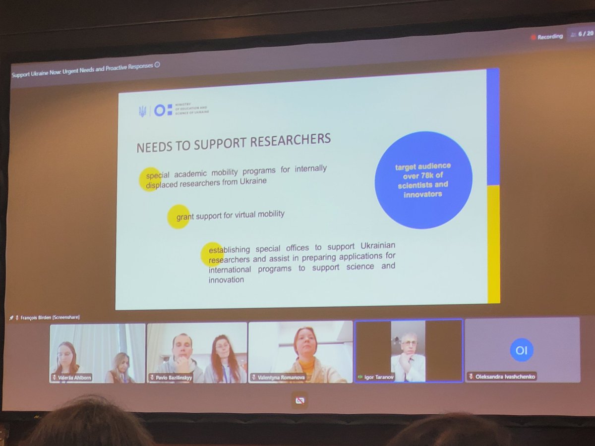 m_gorna's tweet photo. A very important discussion #MCAAConf2022 @Mariecurie_alum Support Ukraine Now Urgent Needs and Proactive Responses. Devastation of #UkraineScience and priorities in how to act https://t.co/EH6Eergsya
