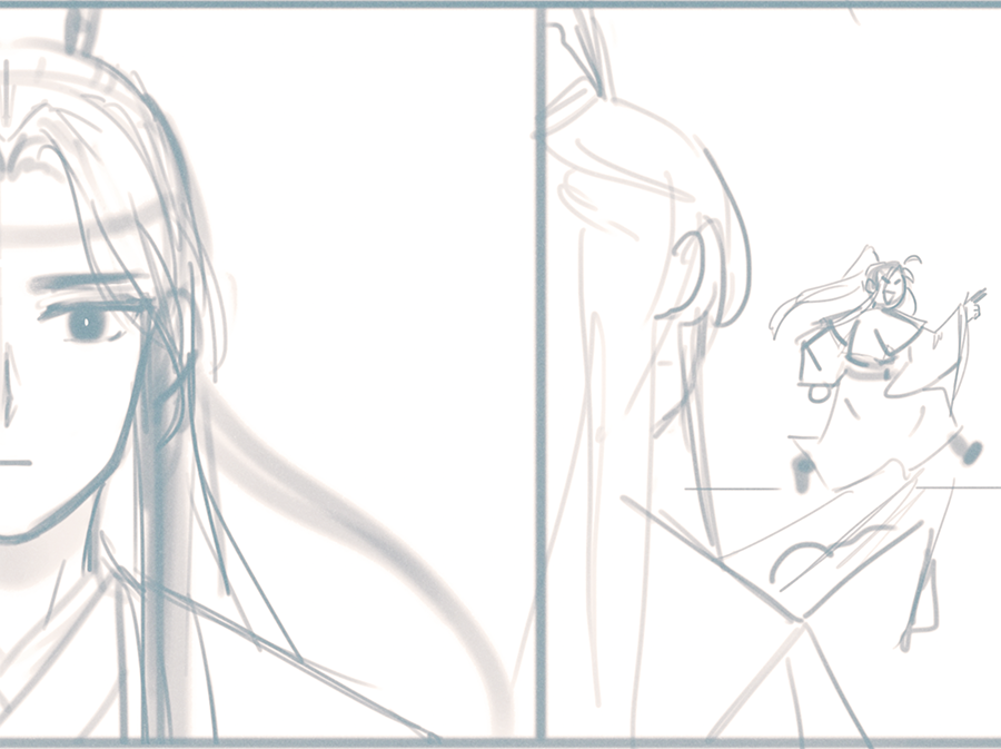 really poorly drawn sketches for new wangxian comic 