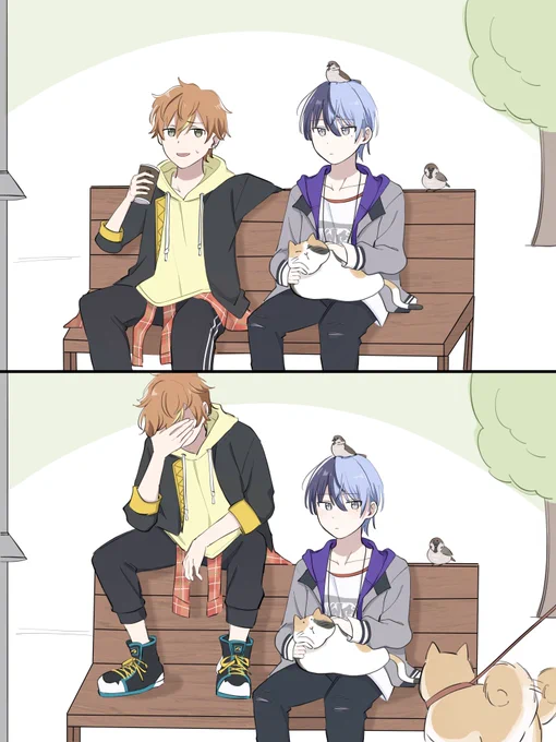 #prsk_FA 

動物に好かれる冬弥 