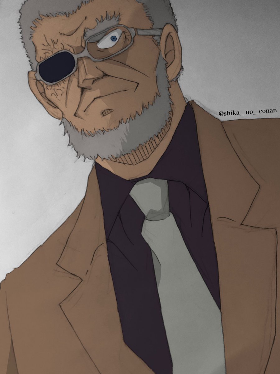 「公安の裏理事官 黒田兵衛 名探偵コナン conan 黒田管理官 」シカノコ🎃のイラスト 「公安の裏理事官 黒田兵衛 名探偵コナン conan 黒田管理官 」シカノコ🎃のイラスト