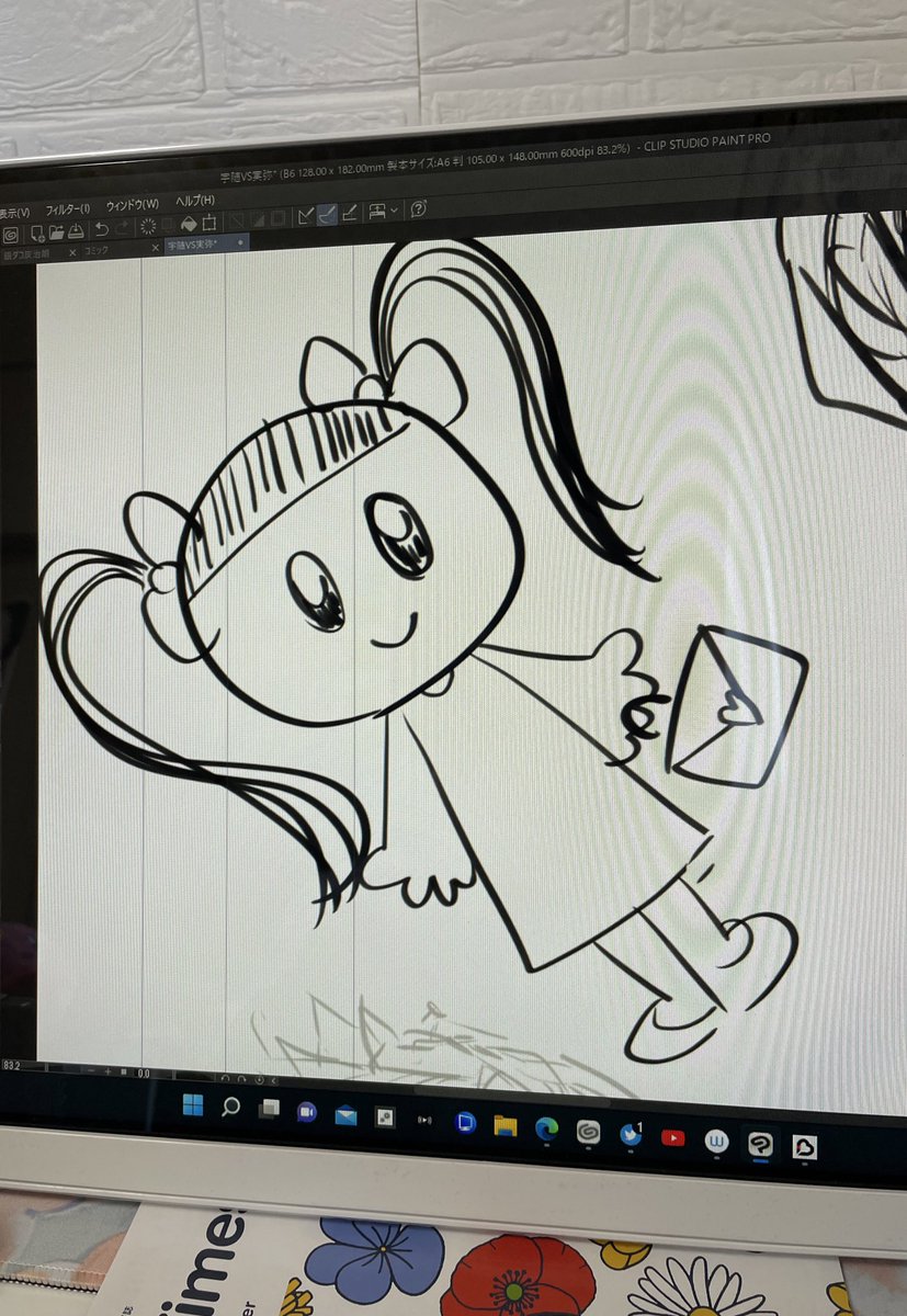 これは私がまだ幼女の頃描いていた絵柄の再現 