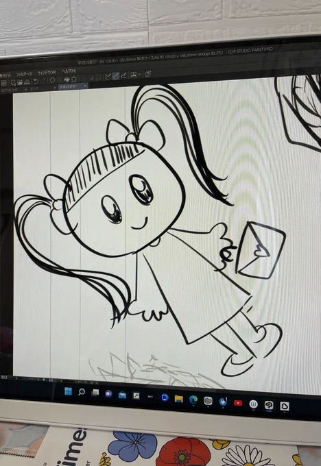 これは私がまだ幼女の頃描いていた絵柄の再現 