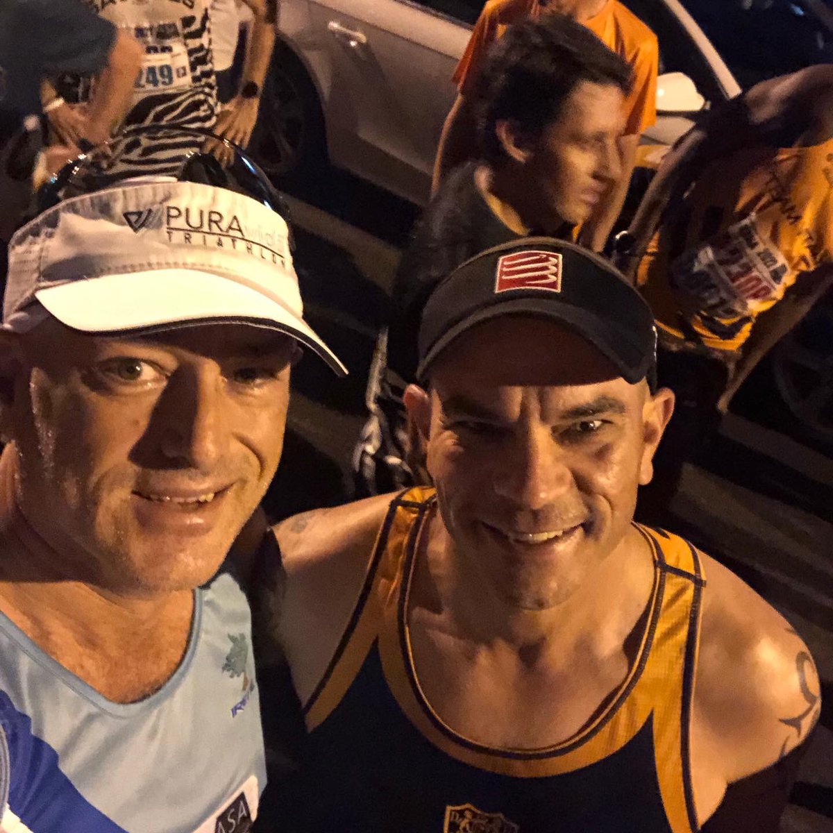 CoachOneTime's tweet photo. So much for a dry start… StellaRoyal almost because a swim 🏊♀️ race 🤣 Awesome to run in the cool though. #RunHeiferRun https://t.co/KVrDzSmyZ9
