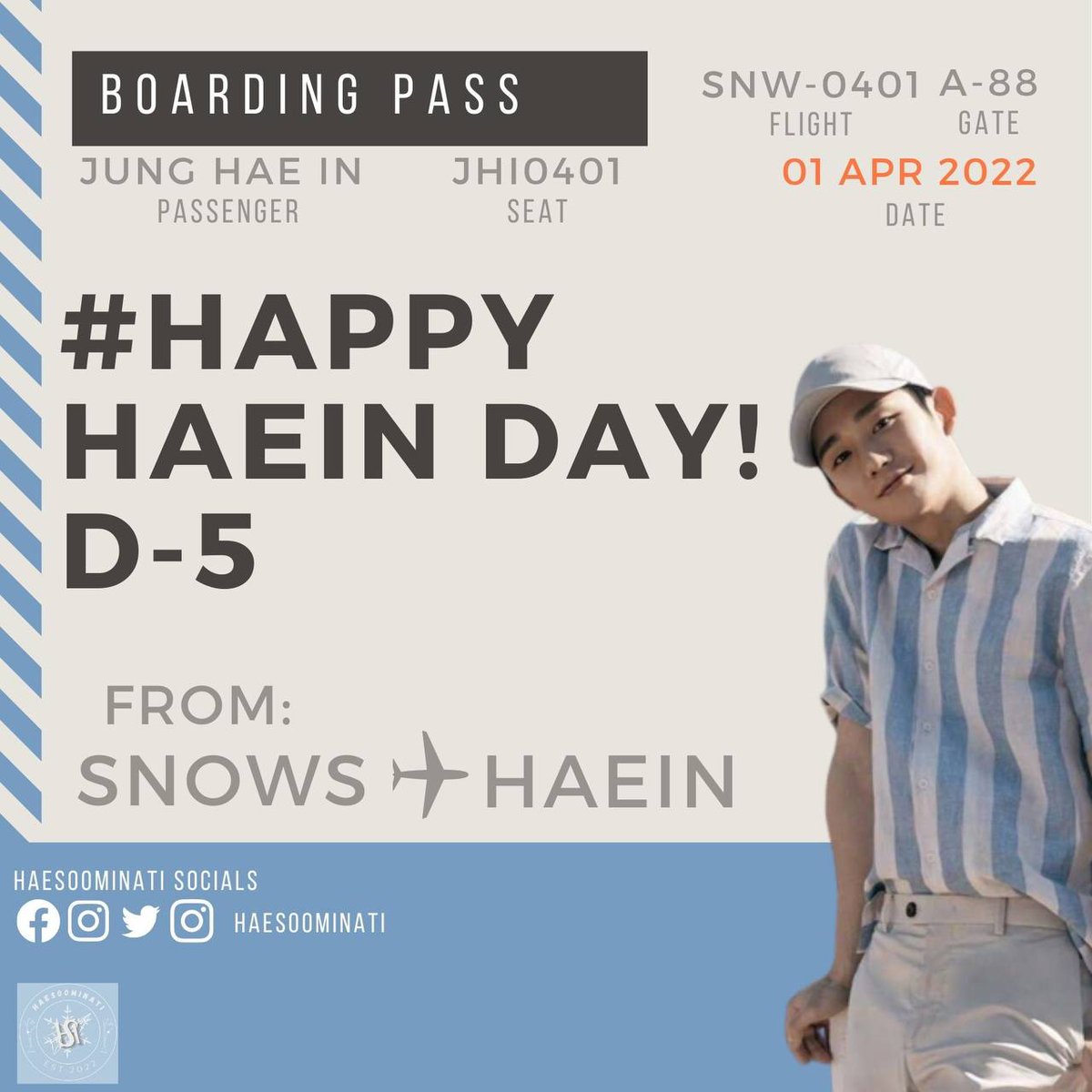 HaeSoominati's tweet photo. Our King's birthday week is finally here! 🥳
D-5 until Haein's special day! 🎂🥂🖤

#HappyHaeinDay #D5 #JungHaein #정해인 https://t.co/LFJfwa409D