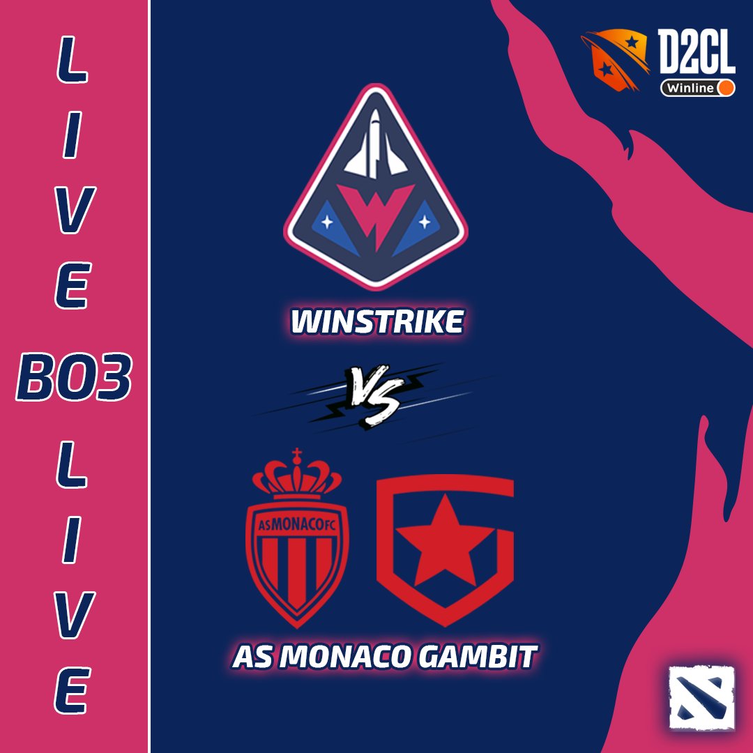 Возвращаемся к Dota 2 вместе с Winline D2CL 😎 Наш первый матч против AS Monaco Gambit начинается прямо сейчас 💥 📺 twitch.tv/winline_d2cl #Dota2 #D2CL
