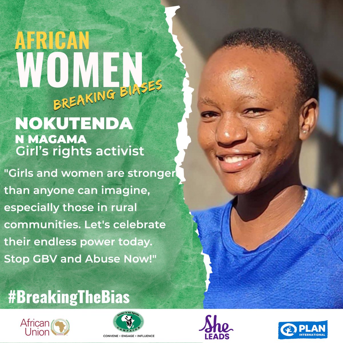 Gimac Youth Network (@gimacyouth) on Twitter photo Few days to the Festival 💃🏾💃🏾💃🏾Get to know how GIMAC Youth are #BreakingTheBias
<a href="/MagamaNokutenda/">Nokutenda Magama</a> speaks for young people in Rural Communities
<a href="/GimacNetwork/">GIMAC Network</a> <a href="/PlanAULiaison/">Plan International African Union LO</a> <a href="/FemnetProg/">FEMNET</a> @AU_WGDD Few days to the Festival 💃🏾💃🏾💃🏾Get to know how GIMAC Youth are #BreakingTheBias
<a href="/MagamaNokutenda/">Nokutenda Magama</a> speaks for young people in Rural Communities
<a href="/GimacNetwork/">GIMAC Network</a> <a href="/PlanAULiaison/">Plan International African Union LO</a> <a href="/FemnetProg/">FEMNET</a> @AU_WGDD