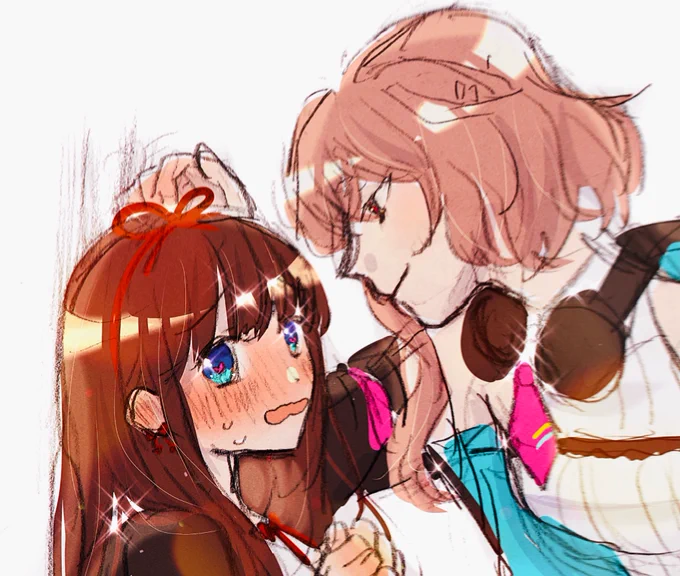 > めめめちゃんが壁ドンして顔が真っ赤なちえりちゃんお願いします。 #odaibako_T7O4IiKV916pPgJ https://t.co/SGthrqyum7 
#めめアート  #ちぇり絵
お題ありがとうございますᰔᩚ 