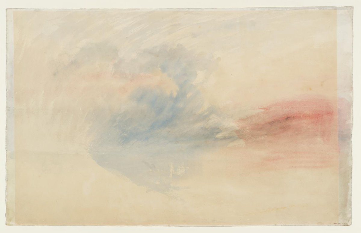 JMW Turner is famous for his figurative landscapes but lesser-known was how much of an abstract pioneer he was.

Check this out. Made at some point between 1820–40 🤌 

gm.