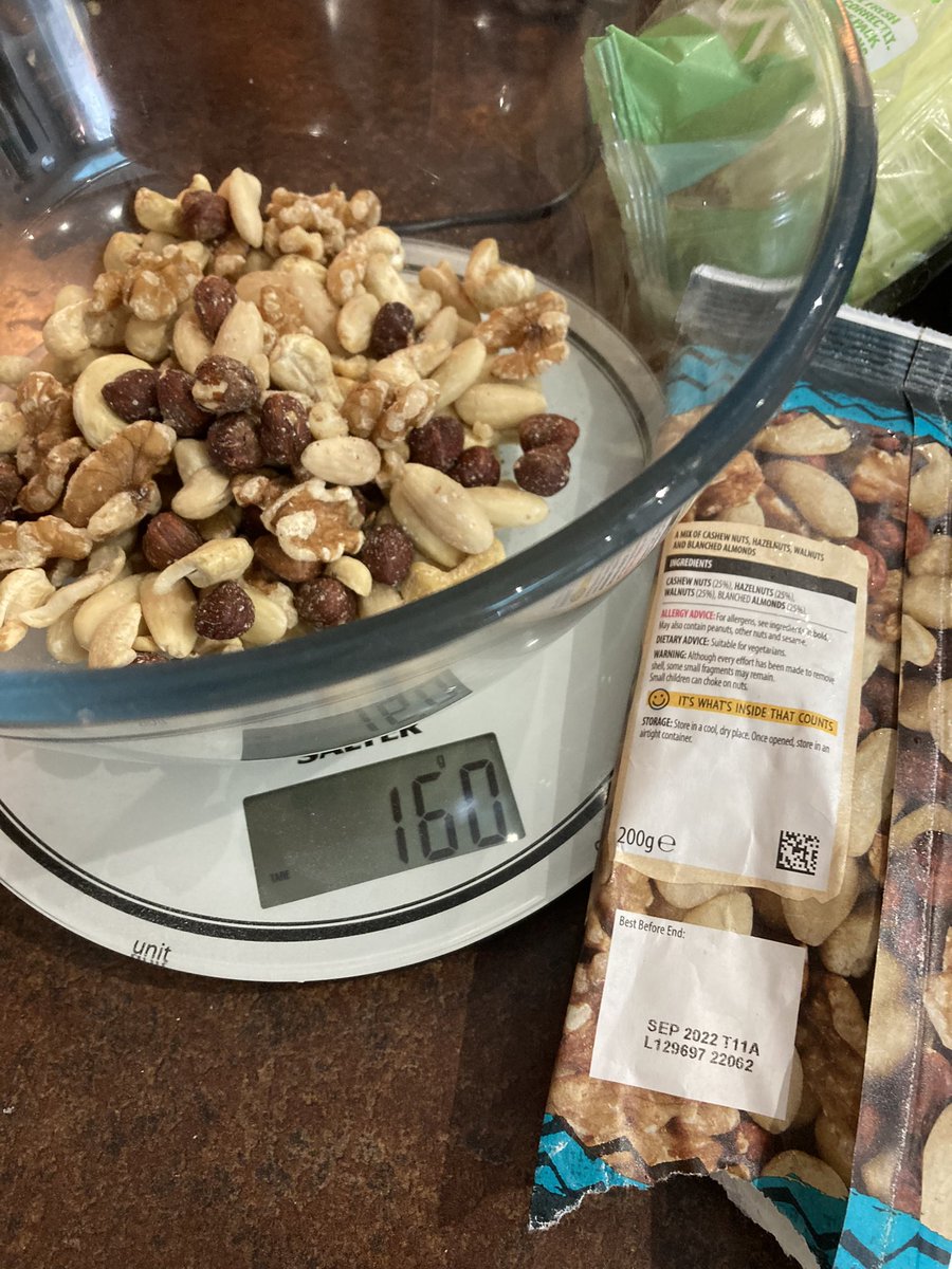 Very disappointed in @AldiUK today. As I had purchased these nuts today which say on the packet are meant to weigh 200g but after weighing was 160g. That is a massive difference. How often does this happen?