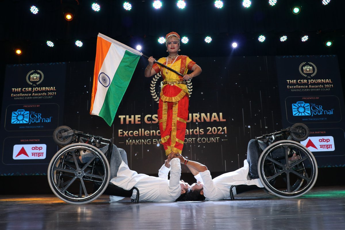 thecsrjournal's tweet photo. A huge shout-out to We Are One, a group of specially-abled performers, who put in an incredible performance at #TCSRJExcellenceAwards2021. Their inspiring performance was a real highlight with an important message for inclusivity in arts.
#IndiaFirst #MakingEveryEffortCount https://t.co/gs8RtUObXI