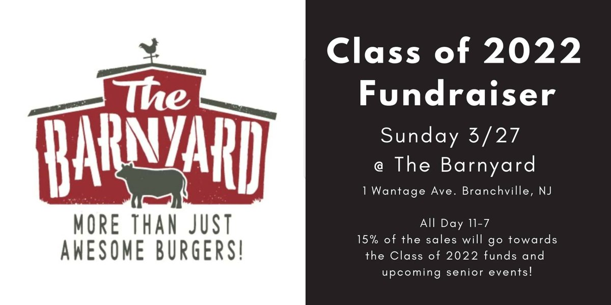 TODAY IS THE DAY! Class of 2022 Fundraiser! Join Us! <a href="/BarnyardBurger/">The Barnyard Burger</a> #hprwildcats #TopofNJ #wildcatpride <a href="/JonTallamy/">Jon Tallamy</a> <a href="/SeamusWCampbell/">Seamus Campbell</a> <a href="/Lindsay_LeDuc/">Lindsay LeDuc Young</a> @coachcdexter @DeodinoWildcats <a href="/HighPointSTEM/">Brian Drelick</a> <a href="/DelaneyWildcats/">Courtney Delaney</a> <a href="/kfenlon67/">Kevin Fenlon</a> <a href="/HPHSSchleer/">Michael Schleer</a>