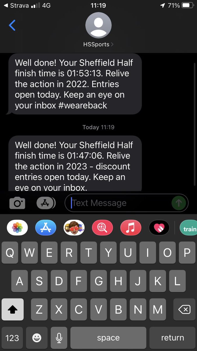 markdfarnsworth's tweet photo. Sheffield @runforall 1/2marathon ✔️
6mins off my 2021 time ✔️
2.5mins off my 1/2 marathon PB time ✔️
#SheffieldHalfMarathon #sheffieldhalf #sheffield #sheffieldrocks #sheffieldsupport @theoutdoorcity
Raising ££ for @TheEllisPrimary https://t.co/t4oGj6Dw24 https://t.co/PNRkBUNXkH