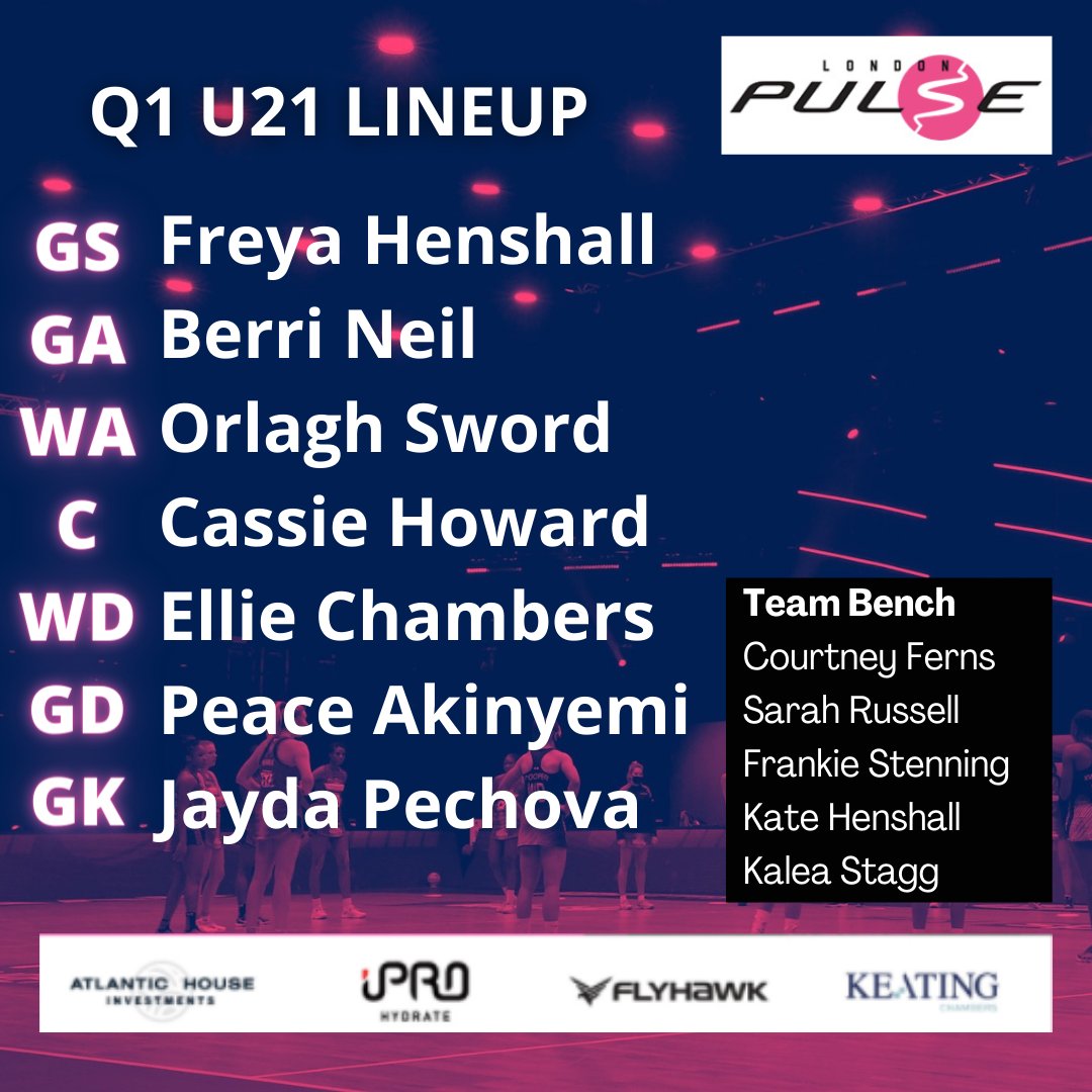 We have both our U19s and U21s playing <a href="/NEPathway/">North East Performance Pathway</a> at 1pm today - so bear with us on social!

Our line-ups for today are below