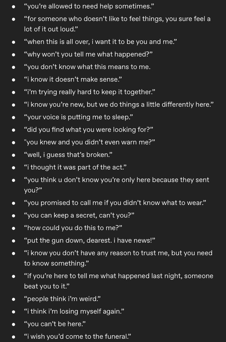 evanescentwill's tweet photo. like for one of these
prompts to be sent
to you. may or may
not be expanded
upon. https://t.co/h1GI1P3804