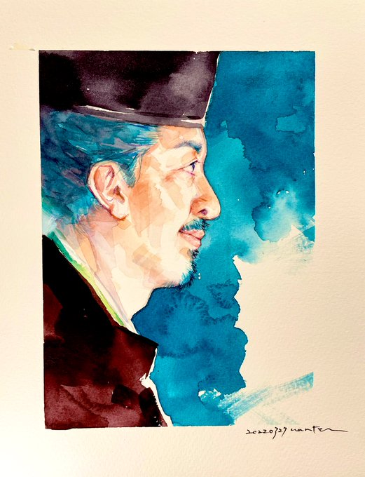 「ご安心を 鎌倉は安泰でございます」

大江広元を描きました

美!
栗原さんの公家姿!✨✨✨

#鎌倉殿の13人
#鎌倉絵
#殿絵 