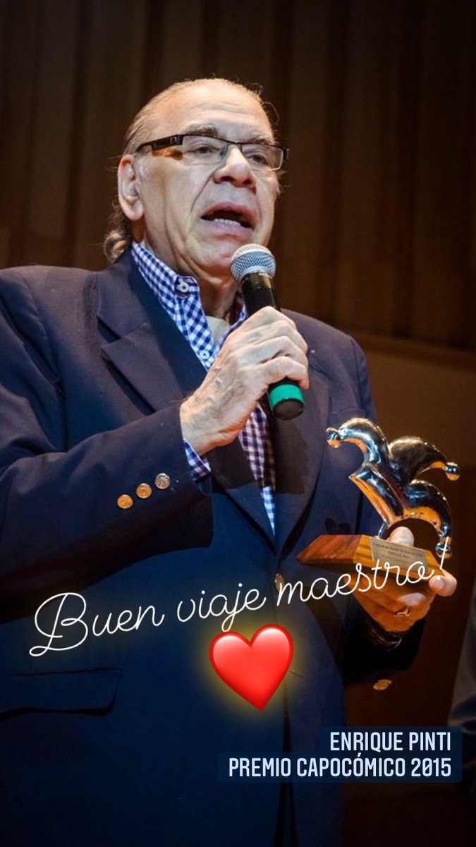 HumorBA's tweet photo. Buen viaje querido maestro!
Te vamos a extrañar ❤️ #EnriquePinti #premiocapocomico #humorba https://t.co/mnzKWAFRGb