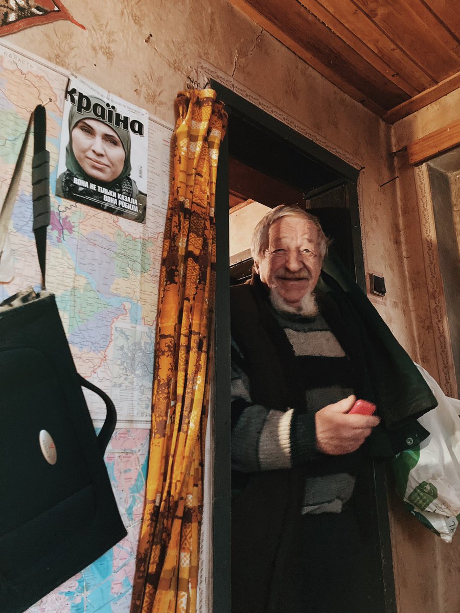 Mykola Matusevych, 75, in his house in Vasylkiv,Kyiv region.His home was under shelling recently. He refused to evacuate though. In USSR he was imprisoned for 12 years for his pro-Ukrainian position.
Amina Okuyeva’s portrait on the wall.She was killed by russians 5 years ago.