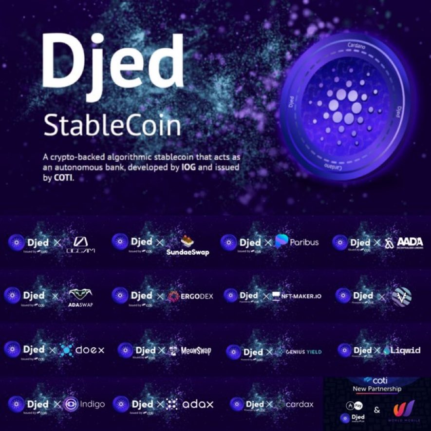 dgen_punk's tweet image. #Cardano is the people’s decentralized #blockchain.

As the issuer of $DJED, #COTI is the people’s money supply. Participate by holding $COTI.

If you agree, let’s get the word out. Retweet, like and/or follow.

#altcoins #staycoti #crypto #cryptonews #defi #eth