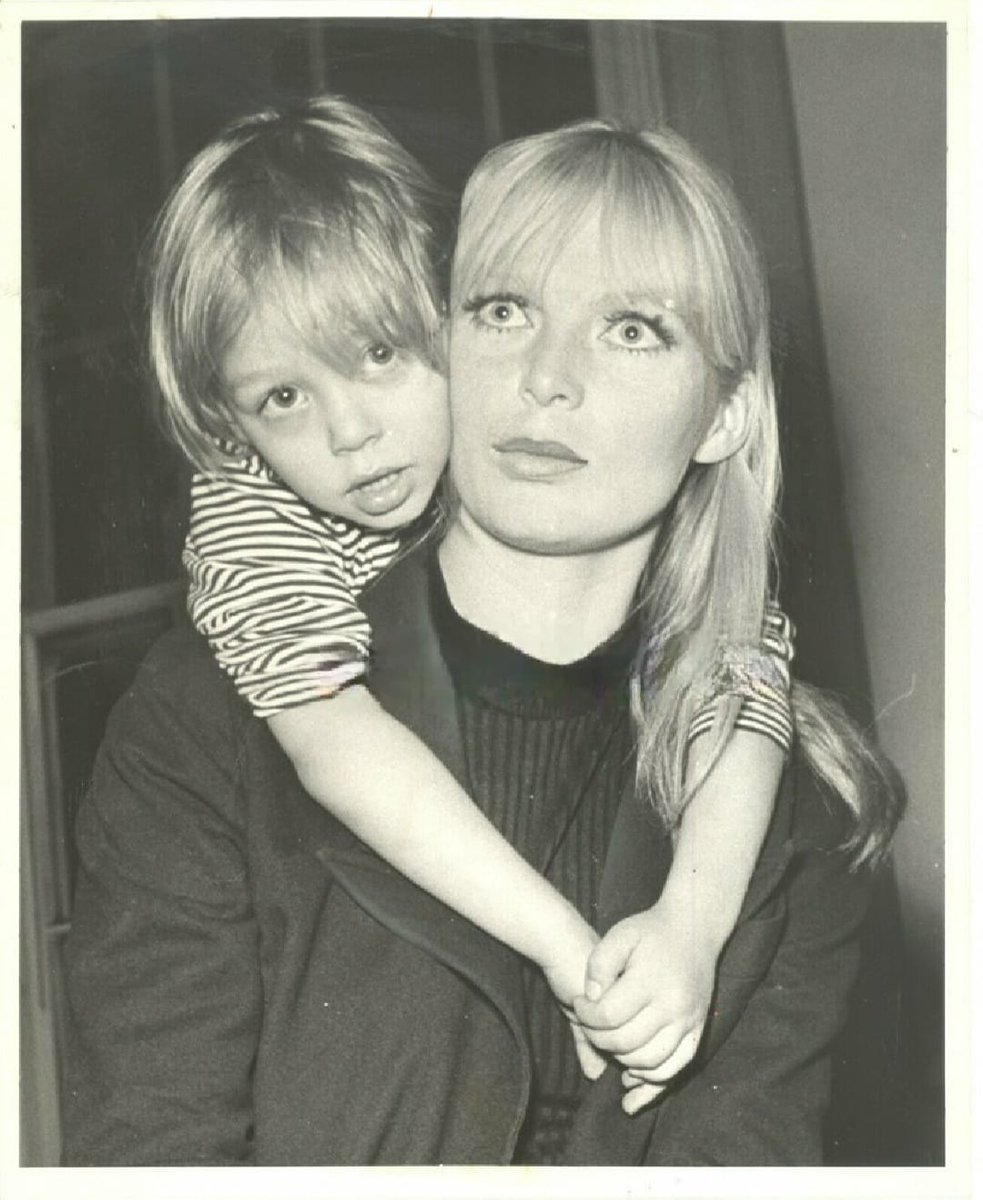 bitter69uk's tweet photo. Happy #MothersDay to all you muthas. (North Americans - don’t panic! This is UK Mother’s Day. Yours isn’t until 8 May 2022!). Pictured: Nico with son Ari, mid-sixties. #Nico #WarholSuperstar #VelvetUndergroundandNico  #MoonGoddess #kitsch #lobotomyroom #punk #punkdiva #German https://t.co/q1al4lAoJk