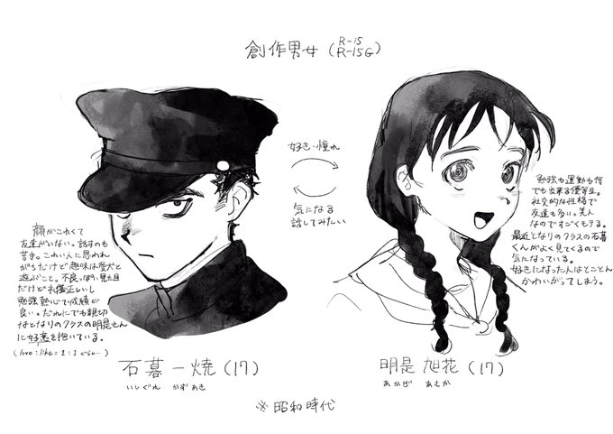 #さんたろうといっしょ
この絵の2人のキャラ設定です。 https://t.co/SAr8vNLO53 