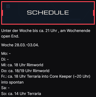 maik2102's tweet photo. Neue Woche neuer Plan. Kein #eldenring mehr, dafür volle Pulle #rimworld und #terraria. Freitag geht es auch weiter mit #CoreKeeper. https://t.co/WlzTYn7RPj