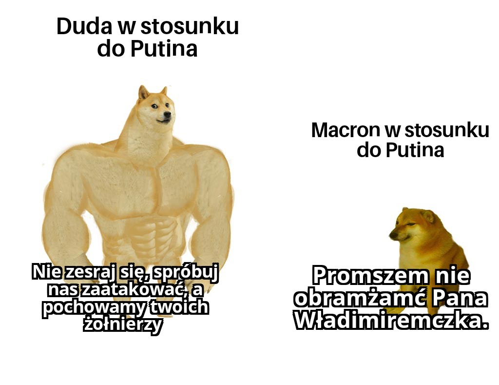 JStrzelka's tweet photo. Tak bym widział mniej więcej różnicę między panami prezydentami @AndrzejDuda i @EmmanuelMacron. https://t.co/dLAmDX9mYB