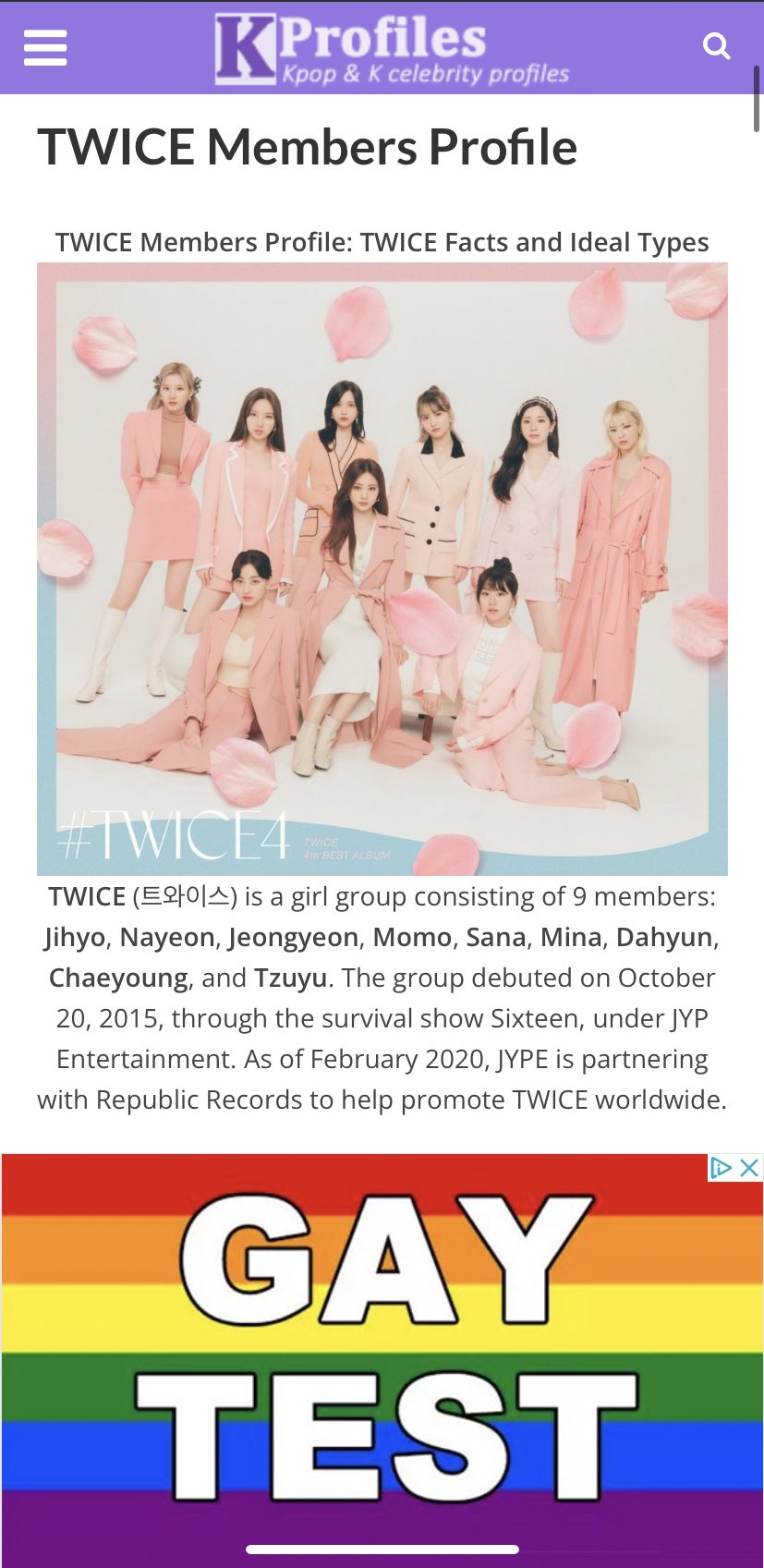 Twice Members and Updated Profile, Facts and Latest Info