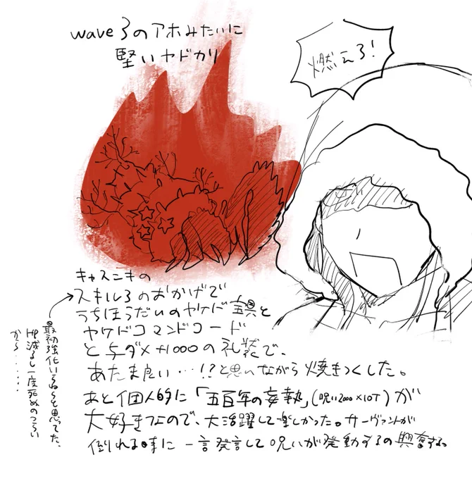 テスラカップメガコイル級の最初のやつ1番難しかったけど、好きなのに普段そんな活躍しない推し礼装や鯖が大活躍で超楽しかったというメモです 