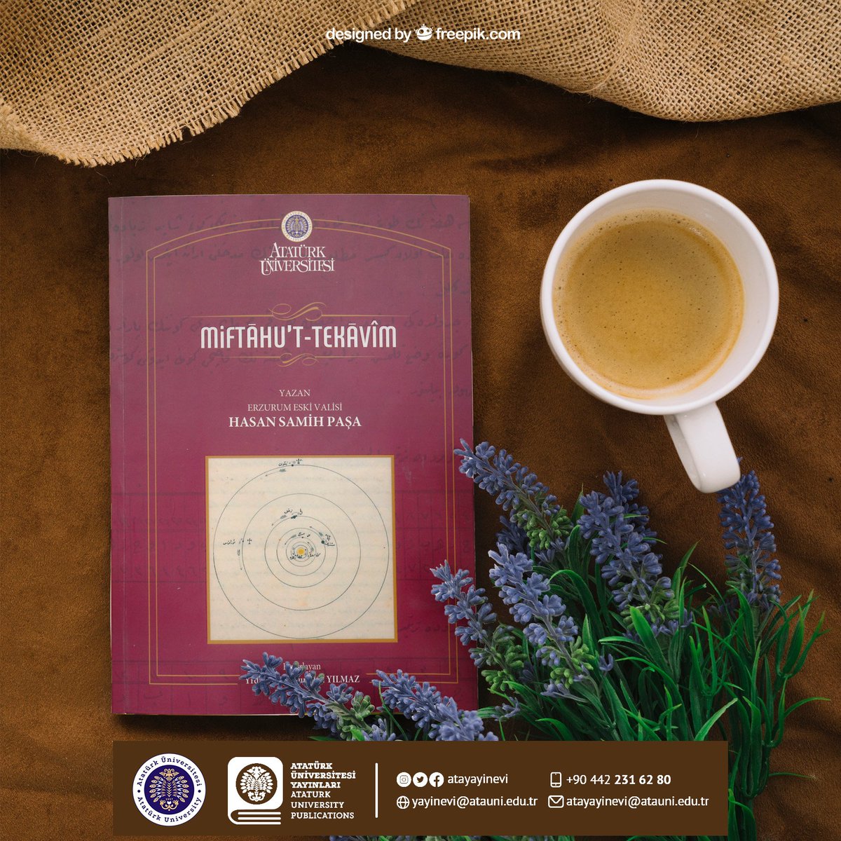 atayayinevi's tweet photo. 📖  MİFTÂHU’T - TEKÂVÎM
🌍 https://t.co/57RulLIfMY

@atauni1957
@rektorcomakli
@bunyaminaydemir

#yayınevi
#atatürküniversitesi
#kampüs #kültür
#eğitim 
#düşünce 
#fikir #kitapönerisi
#kitaptavsiyesi #tarih https://t.co/Mesah0EgEL
