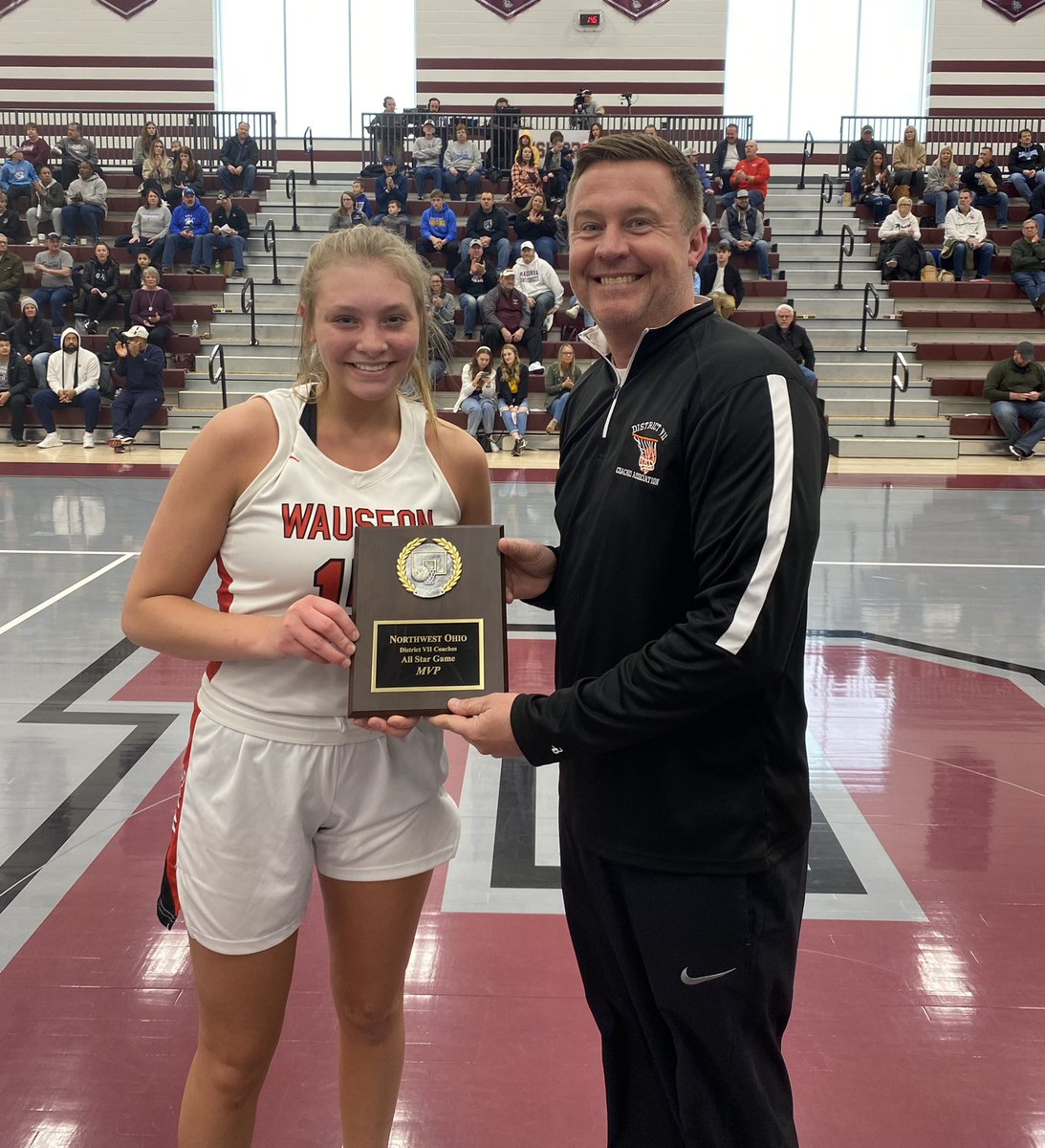 Congratulations to Wauseon’s Marisa  Seiler for winning MVP of the Division 3/4 District 7 Girls All-Star Game!