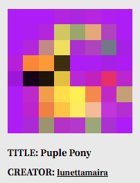 #RainbowPony <a href="/8bidou/">8bidou</a> #8x8 

Puple Pony 
8bidou.com/item_detail/?i…
1/1 - 2 tez

Hope you like it!
#pixelart