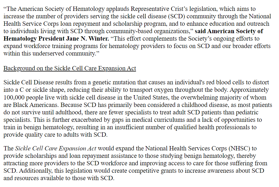 may5foundation's tweet photo. Thank you @RepCharlieCrist for introducing the Sickle Cell Care Expansion Act - to increase access to quality care and save lives! https://t.co/2eFd9bUwOz
#sicklecellmatters #sicklecell #RareDisease #may5foundation #sicklecelldisease https://t.co/YZ4FOoevIm