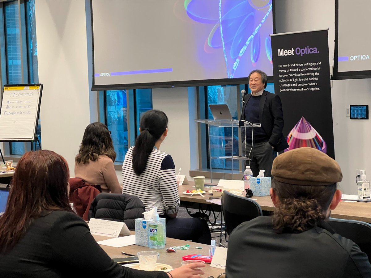 2022 President Satoshi Kawata, <a href="/osaka_univ_e/">The University of Osaka</a>, welcomes our #OpticaAmbassadors from around the world to our annual #OpticaLeadership Conference.  #LevelUpLeadership #WeAreOptica