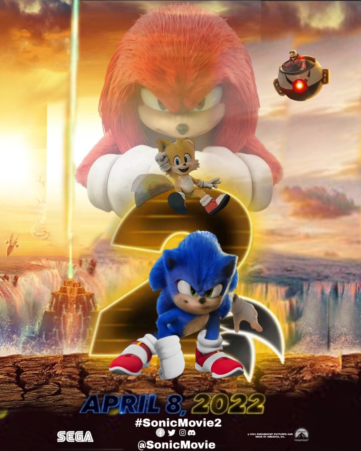 Esse o meu poster de sonic o filme 2 gostaram!