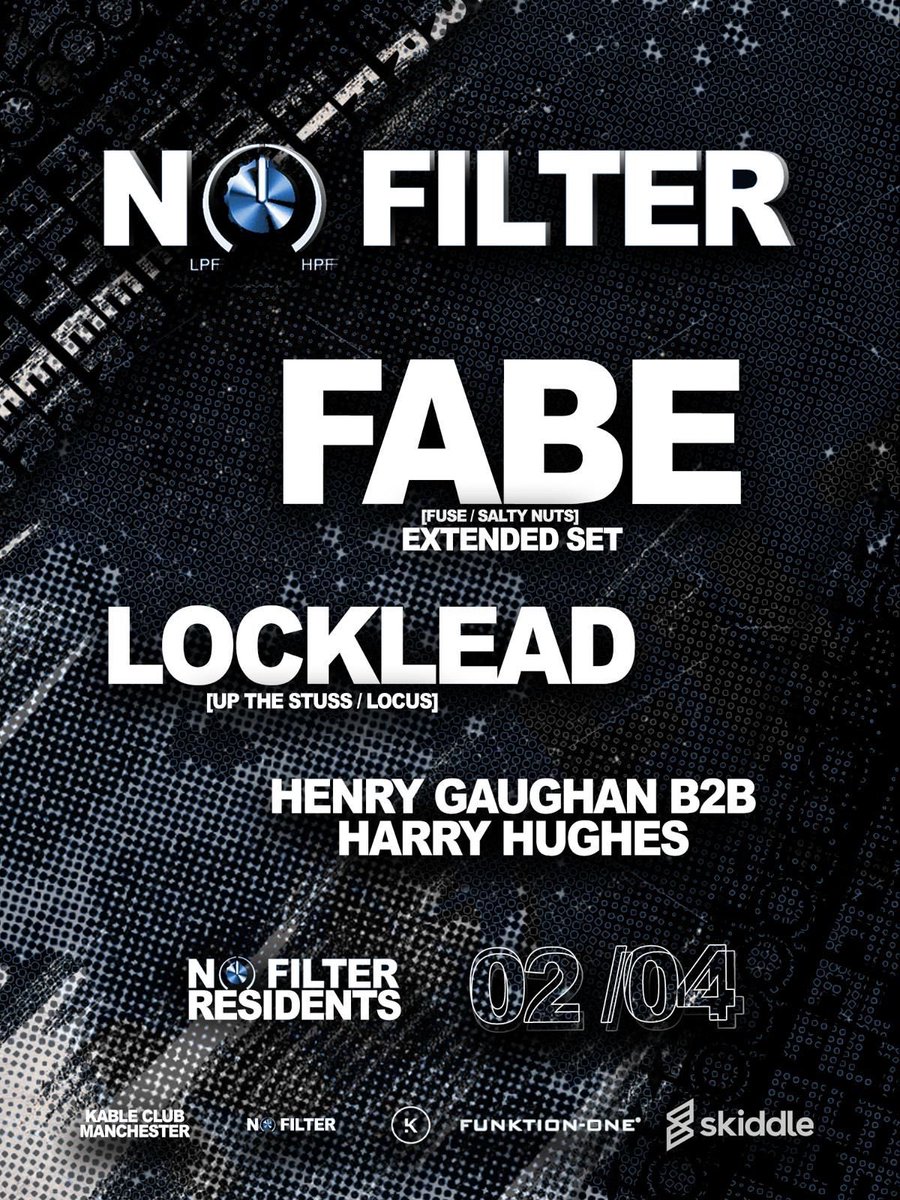 Techulate_'s tweet image. 🔻

Manchester crew!

This Saturday No Filter bring Fabe and Locklead to town! 

Pay day weekend discount currently available!

Tickets on Skiddle now...
