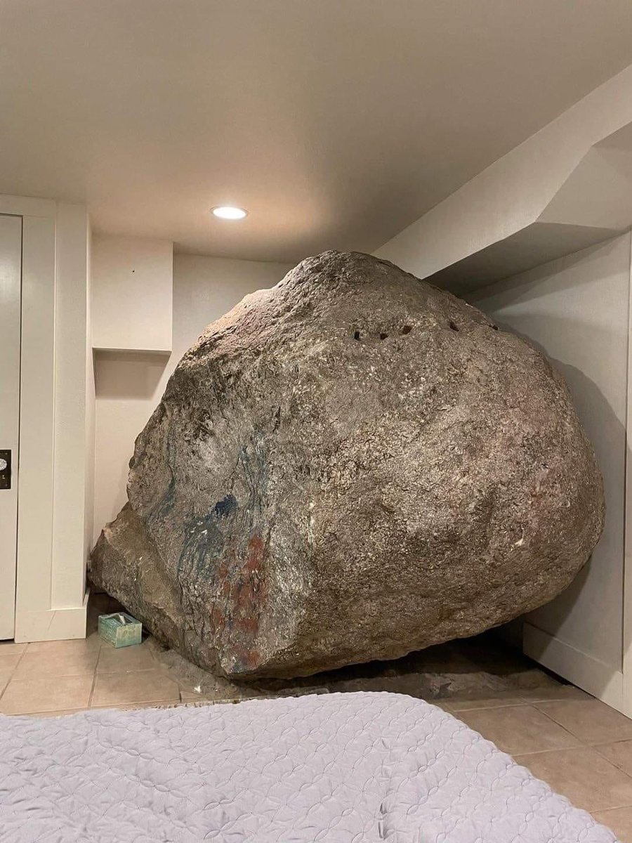 Aye bro who the fuck put this rock in my living room while I was sleeping?????? Come fucking get your rock if it's yours please