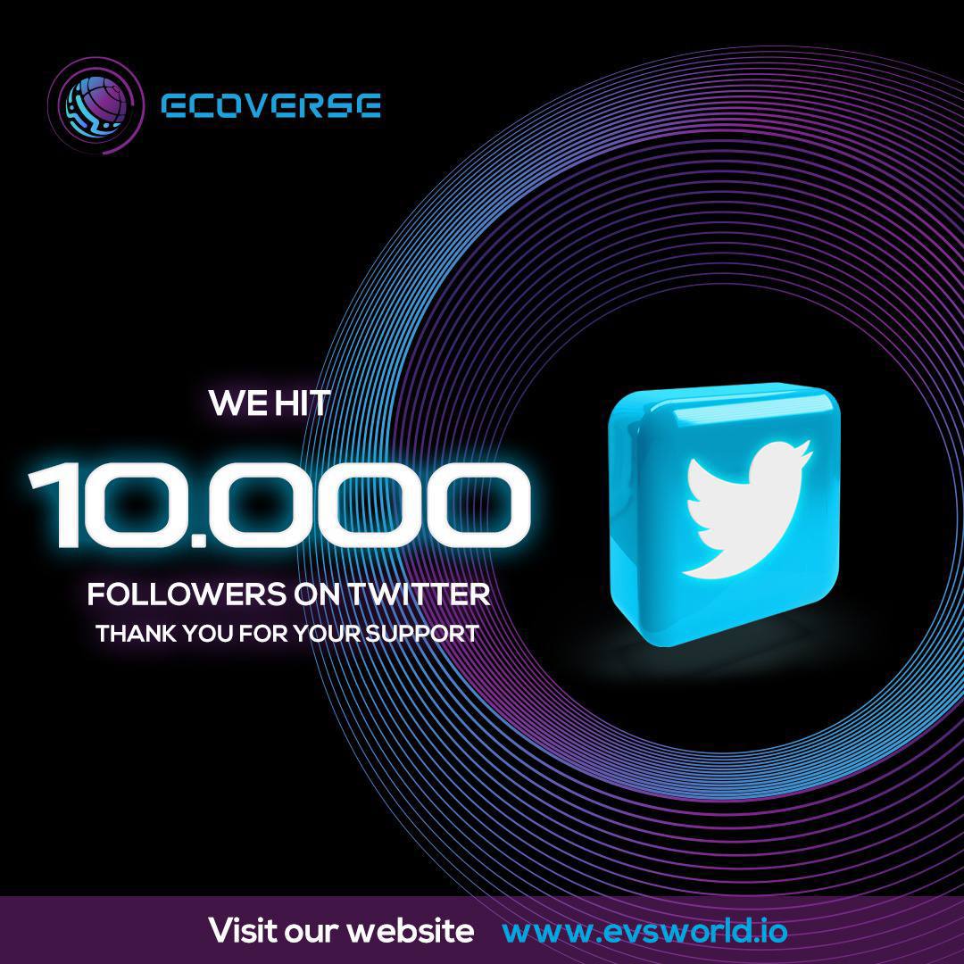 EcoverseEvs's tweet photo. Hello Ecoverse Fam 👋

We are extremely pleased &amp; delighted to see our community growing at a rapid pace 🔥

We have over 10k users on our Twitter account .

Thanks for all your Love &amp; Support

New Updates Coming 🔜 https://t.co/z7eT1EtaAQ
