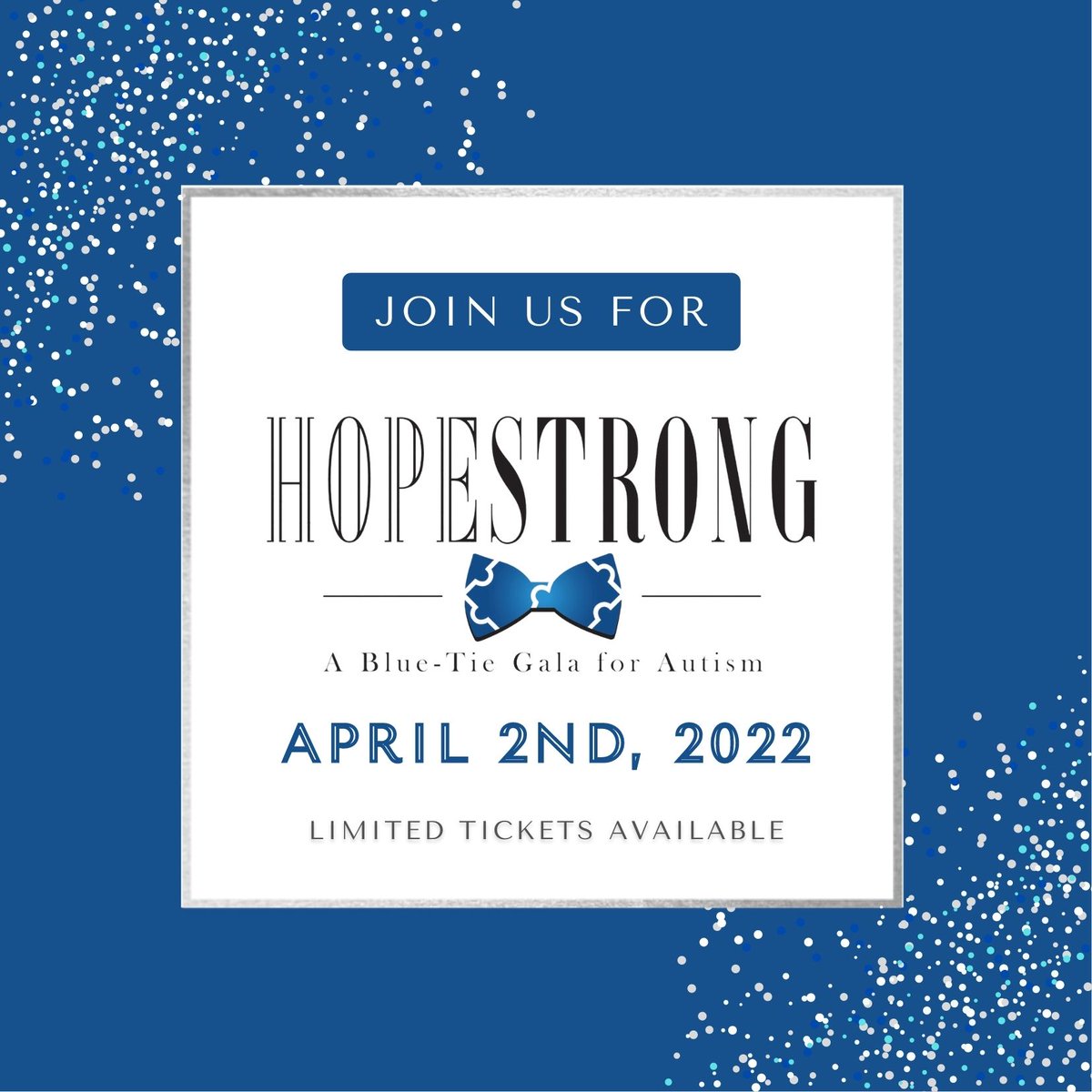 AutismStrongFdn's tweet image. 🥳We have GREAT NEWS!!! We've added some extra tickets for our HOPESTRONG Gala! 

There are limited tickets available &amp;amp; it's first-come, first-serve. Grab your tickets before they're gone! bit.ly/hopestrongtick…