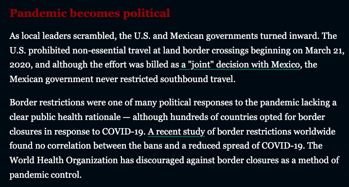 Meaningful to see our research covered in a great <a href="/elpasotimes/">El Paso Times</a> long-form piece on the costs of border closures!

<a href="/COBAPteam/">Covid Border Accountability Project (COBAP)</a> <a href="/MaryShiraef/">Mary Amme-Shiraef</a> @MarkA_Weiss @lukas_feddern 

elpasotimes.com/in-depth/news/…