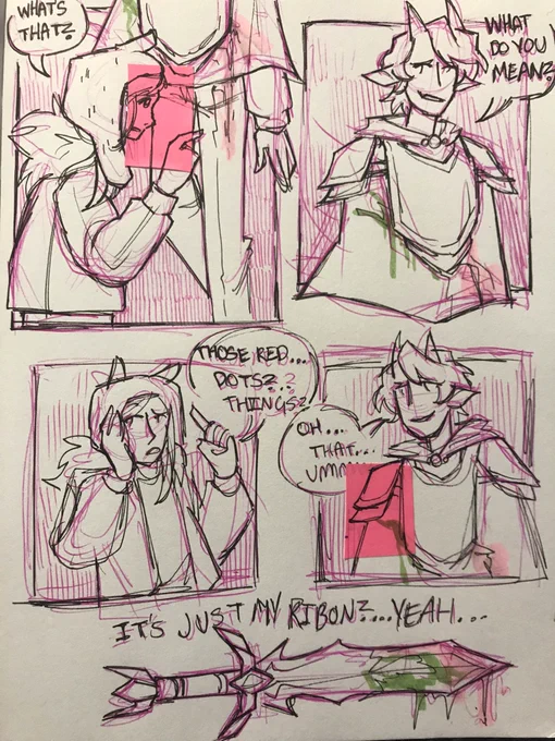 Lil comic idea WIP imma try and finish it today if I can :)) 