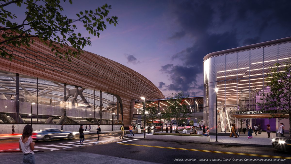 OntarioLine's tweet image. #ItsHappening - Shovels are officially in the ground for the Ontario Line at Exhibition Station. This station will be a vital transit hub for Ontario Line, GO &amp;amp; TTC customers and make it way easier to take transit in #the6ix. Learn more: bddy.me/3NlSblj