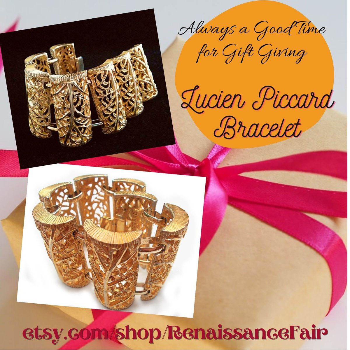 renaissancefai's tweet photo. LUCIEN PICCARD Floral Filigree Bracelet, Gold Plate, 7 Columns, Chunky Vintage https://t.co/pYaKcyffwj #gold #floral #no #women #largechunky #lucienpiccard #linkbracelet #goldplategoldtone #designer https://t.co/79OUzT733b