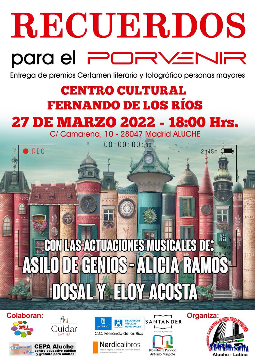 javierbarberog's tweet photo. Con @CoespeOficial de Aluche en un precioso certamen de relato corto denominado “los mayores cuentan”.
Con el apoyo de @CuidarLatina, #Covela y tantos colectivos de #DistritoLatina…
Arte, alegría y presencia!
Gracias por seguir haciendo comunidad! 👏👏 https://t.co/3hXstuaN6z