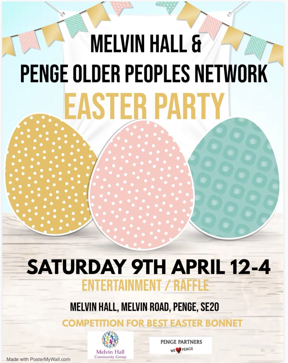 Penge Partners (@pengepartners20) on Twitter photo Our guests can design and make their Easter bonett and then parade with them in a competition to win best Easter bonett 🐣
Any donations of the following would be most welcome
crafty bits and bobs
glue sticks
Ribbons
Easter chicks /bunnies
<a href="/SE20Penge/">Penge SE20</a> <a href="/thepengetourist/">Penge Tourist Board</a> Our guests can design and make their Easter bonett and then parade with them in a competition to win best Easter bonett 🐣
Any donations of the following would be most welcome
crafty bits and bobs
glue sticks
Ribbons
Easter chicks /bunnies
<a href="/SE20Penge/">Penge SE20</a> <a href="/thepengetourist/">Penge Tourist Board</a>